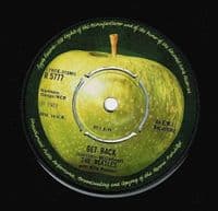THE BEATLES Get Back Vinyl Record 7 Inch Apple 1976 R 5777 Green Picture Sleeve Reissue Single 45rpm