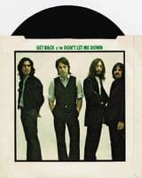 THE BEATLES Get Back Vinyl Record 7 Inch Apple 1976 R 5777 Green Picture Sleeve Reissue Single 45rpm