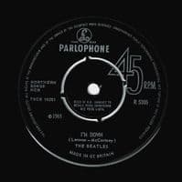 THE BEATLES Help! Vinyl Record 7 Inch Parlophone 1965 UK 1st Press 45rpm R 5305 4-Prong Mono Single