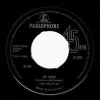 THE BEATLES Help! Vinyl Record 7 Inch Parlophone 1965 UK 1st Press 45rpm R 5305 Large Centre Jukebox
