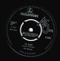 THE BEATLES Help! Vinyl Record 7 Inch Parlophone 1965 UK Decca Contract Pressing 45rpm R 5305 Mono