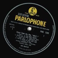THE BEATLES Help! Vinyl Record LP Parlophone 1965 Mono 1st Pressing UK PMC 1255 Emitex Inner Sleeve
