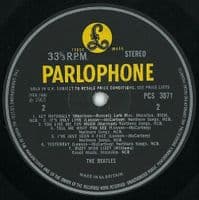 THE BEATLES Help! Vinyl Record LP Parlophone 1965 Stereo 1st Pressing UK PCS 3071 Album Emitex Inner