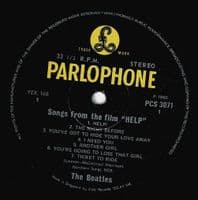 THE BEATLES Help! Vinyl Record LP Singapore Parlophone 1978 Stereo Rare Black/Yellow Label -1/-1 Pop