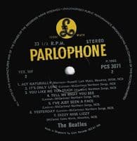 THE BEATLES Help! Vinyl Record LP Singapore Parlophone 1978 Stereo Rare Black/Yellow Label -1/-1 Pop