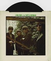 THE BEATLES I Feel Fine Vinyl Record 7 Inch Parlophone 1976 UK Reissue Green Picture Sleeve R 5200