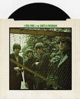 THE BEATLES I Feel Fine Vinyl Record 7 Inch Parlophone 1976 UK Single Green Picture Sleeve R 5200 -2