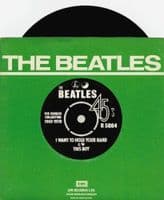 THE BEATLES I Want To Hold Your Hand Vinyl Record 7 Inch Parlophone 1976 45rpm Green Picture Sleeve