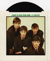 THE BEATLES I Want To Hold Your Hand Vinyl Record 7 Inch Parlophone 1976 45rpm Green Picture Sleeve