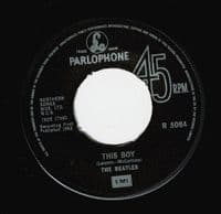 THE BEATLES I Want To Hold Your Hand Vinyl Record 7 Inch Parlophone 1983 45rpm Large Centre Jukebox