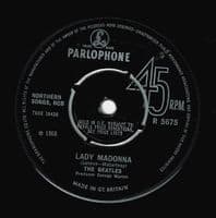 THE BEATLES Lady Madonna Vinyl Record 7 Inch Parlophone 1968 Single Company Sleeve R 5675 KT 45rpm