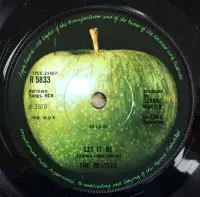 THE BEATLES Let It Be Vinyl Record 7 Inch Apple 1970 Original UK 1st Pressing Solid Centre R 5833