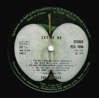 THE BEATLES Let It Be Vinyl Record LP French Apple 1974 Pathé Marconi EMI Export Pressing PCS 7096