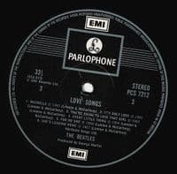 THE BEATLES Love Songs Vinyl Record LP Parlophone 1984 Reissue PCSP 721 UK Stereo Press Double Album