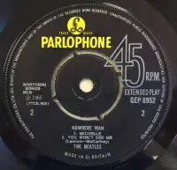 THE BEATLES Nowhere Man EP Vinyl Record 7 Inch Parlophone 1969 Scarce UK Pressing GEP 8952 KT Mono