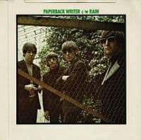 THE BEATLES Paperback Writer Vinyl Record 7 Inch Parlophone 1976 45 Single Green Pic Sleeve Reissue