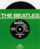 THE BEATLES Paperback Writer Vinyl Record 7 Inch Parlophone 1976 45 Single Green Pic Sleeve Reissue