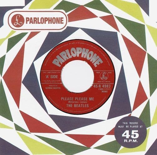 THE BEATLES Please Please Me Vinyl Record 7 Inch Parlophone 1983..