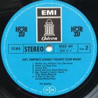 THE BEATLES Sgt. Pepper's Lonely Hearts Club Band Vinyl Record LP German Odeon 1969 HÖR ZU SHZE 401