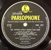THE BEATLES Sgt. Pepper's Lonely Hearts Club Band Vinyl Record LP Parlophone 1967.....