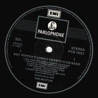 THE BEATLES Sgt. Pepper's Lonely Hearts Club Band Vinyl Record LP Parlophone 1980 Two EMI Box -6/-6