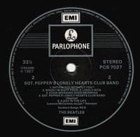 THE BEATLES Sgt. Pepper's Lonely Hearts Club Band Vinyl Record LP Parlophone 1980 Two EMI Box -6/-6