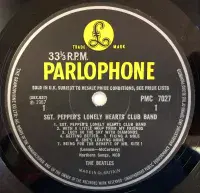 THE BEATLES Sgt. Pepper's Vinyl Record LP Parlophone 1967 UK Mono 1st Pressing -1/-1 KT 3 ROD/4 RRR