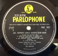 THE BEATLES Sgt. Pepper's Vinyl Record LP Parlophone 1967 UK Mono 1st Pressing -1/-1 KT 3 ROD/4 RRR