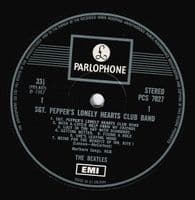 THE BEATLES Sgt. Pepper's Vinyl Record LP Parlophone 1969 UK Stereo Rare One EMI Box Pressing -1/-1