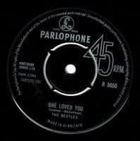 THE BEATLES She Loves You Vinyl Record 7 Inch Parlophone 1963 Large Font 1N Matrix Original 45rpm