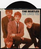 The Beatles She Loves You Vinyl Record 7 Inch Parlophone 1983 45rpm Single Picture Sleeve Reissue