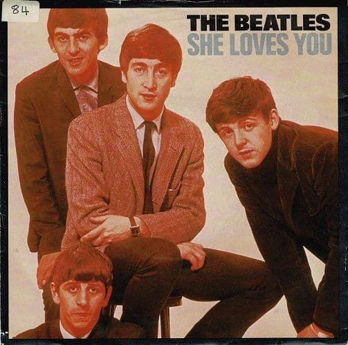 The Beatles She Loves You Vinyl Record 7 Inch Parlophone 1983 45rpm Single Picture Sleeve Reissue