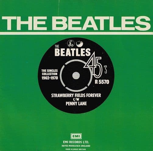 THE BEATLES Strawberry Fields Forever Vinyl Record 7 Inch Parlophone 1976.