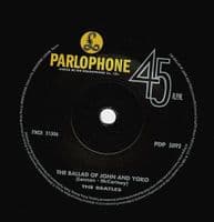 THE BEATLES The Ballad Of John And Yoko Vinyl Record 7 Inch Parlophone 2019 Abbey Road Remastered