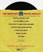 THE BEATLES The Beatles' Movie Medley Vinyl Record 7 Inch Parlophone 1982 45rpm Single Large Centre