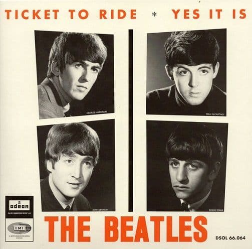 THE BEATLES Ticket To Ride Vinyl Record 7 Inch Odeon 2019 Abbey Road Remastered Single Brand New