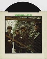 THE BEATLES Ticket To Ride Vinyl Record 7 Inch Parlophone 1976 UK Reissue Green Picture Sleeve Rock