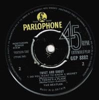 THE BEATLES Twist And Shout EP 7 Inch Vinyl Record Parlophone 1963 1st Pressing 1N Matrix KT Tax