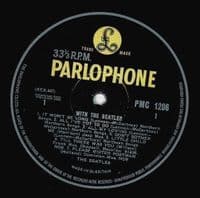 THE BEATLES With The Beatles Vinyl Record LP Parlophone 1963 Original Mono Pressing 1N 12 GLA/1 L
