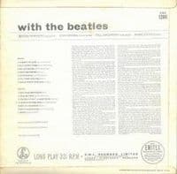 THE BEATLES With The Beatles Vinyl Record LP Parlophone 1963 Original UK Mono Garrod Sleeve MT 7N/7N
