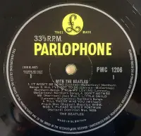 THE BEATLES With The Beatles Vinyl Record LP Parlophone 1963 Original UK Mono Pressing Rare Variant
