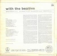 THE BEATLES With The Beatles Vinyl Record LP Parlophone 1963 UK Mono MT Tax Code Garrod & Lofthouse