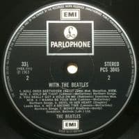 THE BEATLES With The Beatles Vinyl Record LP Parlophone 1973 UK Stereo Press Gramophone Co Rim Text