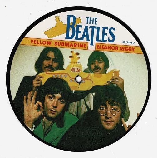 THE BEATLES Yellow Submarine Vinyl Record 7 Inch Parlophone 1986