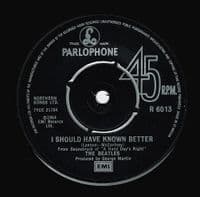 THE BEATLES Yesterday Vinyl Record 7 Inch Parlophone 1976 Green Sleeve Reissue R 6013 45rpm Single