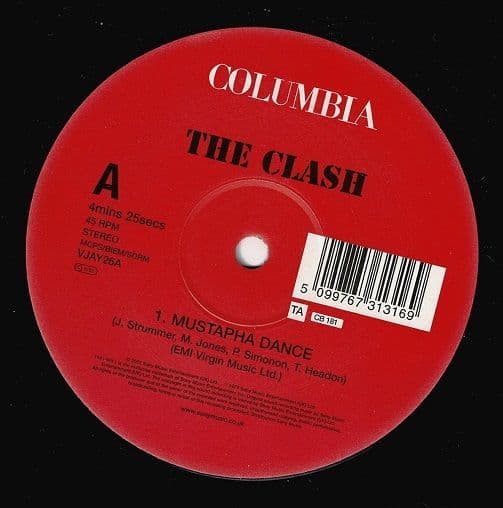 THE CLASH Mustapha Dance Vinyl Record 12 Inch Columbia 2002