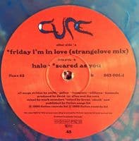 THE CURE Friday I'm In Love Vinyl Record 12 Inch Fiction 1992 Clear Blue Red Mix Vinyl