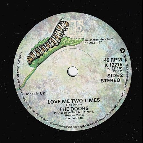 THE DOORS Hello I Love You Vinyl Record 7 Inch Elektra 1971