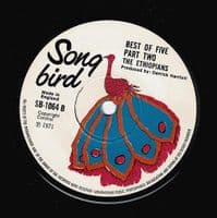 THE ETHIOPIANS Best Of Five Part One Vinyl Record 7 Inch Song Bird 1971 Rare 45rpm Single SB-1064