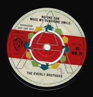 THE EVERLY BROTHERS No One Can Make My Sunshine Smile Vinyl Record 7 Inch Warner Bros. 1962 Promo 45